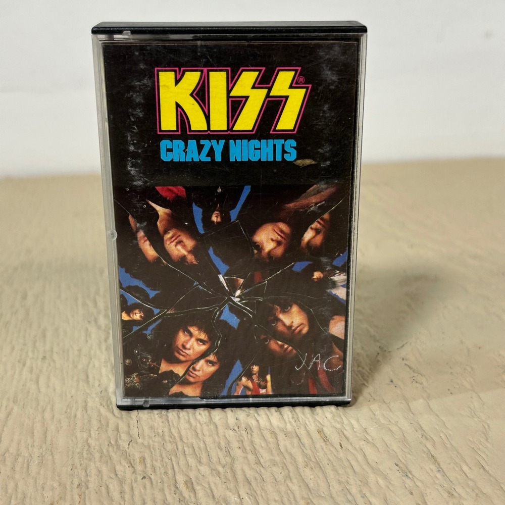 KISS‎ Crazy Nights Cassette Tape 1987 PolyGram Records Glam Metal Rock 832626-4